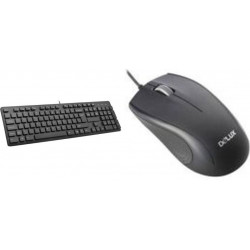 Kit TASTATURA si Mouse DELUX, "KA150U", cu fir, 105 taste format standard, mouse , 3/1 butoane, negru, "KA150UKIT" (include TV 0.75 lei) - Img 2