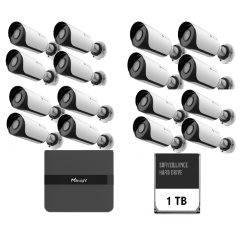 KIT16 MILESIGHT BULLET 2MP NVR 16 CANALE