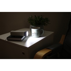 LAMPA UNILUX LED POCKETLIGHT PORTABILA PENTRU BIROU, FUNCTIE DE LANTERNA, BATERIE INCORPORATA, RETRACTABILA, AJUSTABILA, CAP PIVOTANT, BAZA DETASABILA INCARCARE TELEFON, 3 NIVELURI DE INTENSITATE, CABLU USB 0.5M INCLUS, CULOARE ALB/GRI