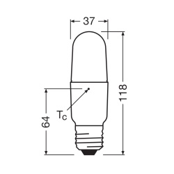 LEDSSTICK75 9,5W/840 230VFR E27 FS1OSRAM - Img 2