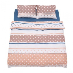 Lenjerie dubla 100% bumbac 4 piese, Polk
