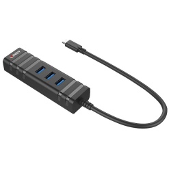 Lindy Hub USB 3.1 Type-C, USB-A + RJ45 - Img 5