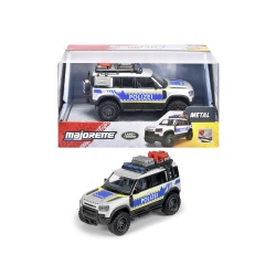 MAJORETTE MASINA METALICA DE POLITIE LAND ROVER DEFENDER SCARA 1 LA 43 - Img 5