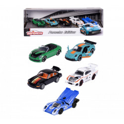 Majorette set 5 masinute metalice porsche 7.5cm - Img 1