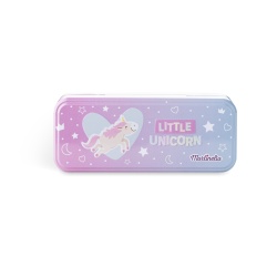 MARTINELIA LITTLE UNICORN TRUSA DE MACHIAJ IN CUTIE DE METAL CU 3 COMPARTIMENTE