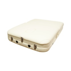 Masa de masaj pliabila, 3 zone, cadru lemn, spuma 5cm, inaltime 55-76cm, piele ecologica, dimensiuni 60x213cm, culoare Crem - Img 12