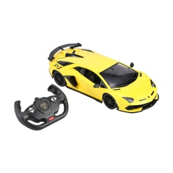 MASINA CU TELECOMANDA LAMORGHINI AVENTADOR SVJ GALBEN SCARA 1 LA 14 - Img 2