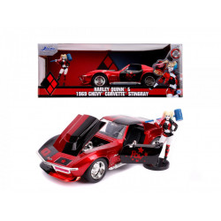 Masinuta din metal harley quinn 1969 chevy corvette scara 1:24 - Img 3