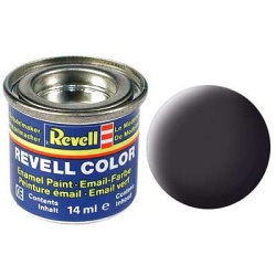 Negru gudron mat RAL 9021, vopsea email 14 ml