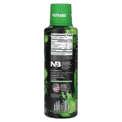 Nutrabio L-carnitine 3000 Green Apple Flavor, L-carnitina Lichida, Cu Aroma De Punch De Mar Verde, 473 Ml - Img 2