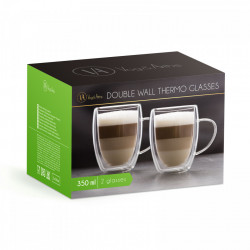 Pahar din sticla, perete dublu - 350 ml, 2 buc./pachet - Img 2