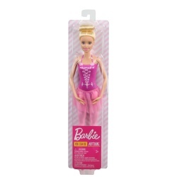 PAPUSA BARBIE BALERINA BLONDA CU COSTUM ROZ