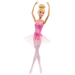 PAPUSA BARBIE BALERINA BLONDA CU COSTUM ROZ - Img 2