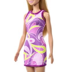 PAPUSA BARBIE BLONDA CU ROCHIE MULTICOLORA - Img 4