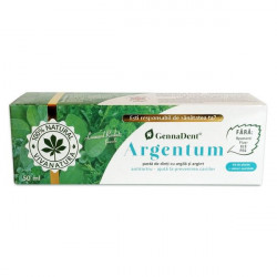 PASTA DINTI GENNADENT ARGENTUM (argila,cupru si argint coloidal) 50ml VIVA NATURA