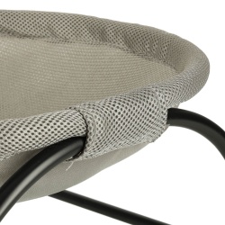 Pat de tip hamac pentru caini si pisici, cadru metalic negru si panza gri, dimensiune 45 x 42 x 23 cm - Img 9
