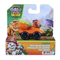 PATRULA CATELUSILOR FILMUL CU DINOZAURI PUP SQUAD RACERS VEHICUL CU FIGURINA ZUMA 6.5CM