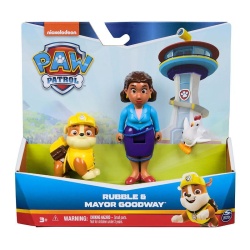 PATRULA CATELUSILOR SET FIGURINE EROI DE SALVARE RUBBLE SI MAYOR GOODWAY - Img 1