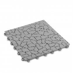 Paviment pentru gradină - model piatră - plastic - 29 x 29 cm - gri - 4 buc/pachet - Img 1