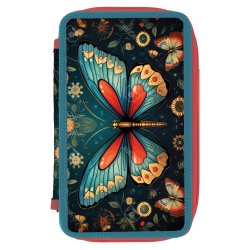 PENAR NEECHIPAT,2 FERMOARE, FERMOAR MARE, INTERIOR TEXTIL, DIMENSIUNE 20 X 13 X 4.5 CM,MOTIV BUTTERFLY