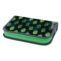 PENAR NEECHIPAT CU 1 CLAPA, FERMOAR ASCUNS, INTERIOR TEXTIL, DIMENSIUNE 13.5 X 19.5 X 3 CM, MOTIV FOTBAL