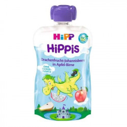 PIURE DE FRUCTE "HIPPIS" (fructul dragonului-coacaze negre-mar-para) ECO 100gr HIPP