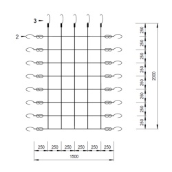Plasa de catarat pentru spatii de joaca 1.5 x 2 m KBT - Img 2