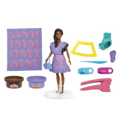 PLAY DOH BARBIE SET PLASTELINA BARBIE FASHIONISTA RUFFLES CREATII VESTIMENTARE - Img 2