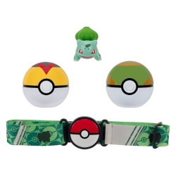 Pokemon - Set figurina si centura Clip n Go, Bulbasaur #1 with Level Ball, Nest Ball and Bulbasaur Themed Belt W16 - Img 4