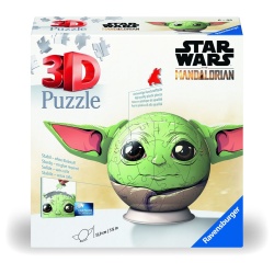 PUZZLE 3D GLOB STAR WARS THE MANDALORIAN GROGU CU URECHI