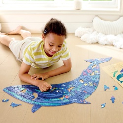 Puzzle - Balena cu cocoasa cu piese tematica ocean, 200 piese - Img 6