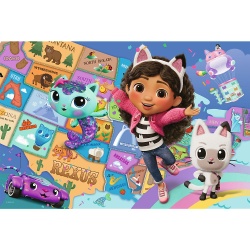 PUZZLE TREFL 100 GABBYS DOLLHOUSE PRIETENIA IN CASA PISICILOR LUI GABBY - Img 2