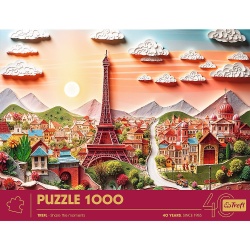 PUZZLE TREFL 1000 EDITIA ANIVERSARA 40 DE ANI 3D PARIS - Img 3