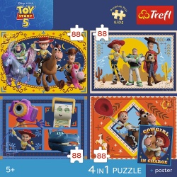 PUZZLE TREFL 4IN1 PREMIUM PLUS KIDS TOY STORY 5 POSTER INCLUS - Img 7
