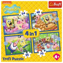 PUZZLE TREFL 4IN1 VIATA ACVATICA A LUI SPONGEBOB - Img 6