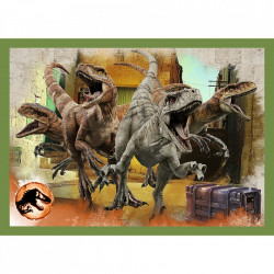Puzzle trefl jurassic world 4in1 in lumea dinozaurilor - Img 4