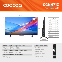 QD-MINILED TV 4K 60" Coocaa 60CGNH71Z - Img 4