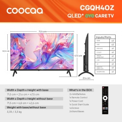 QLED TV HD 32"(80cm) Coocaa 32CGQH40Z - Img 4