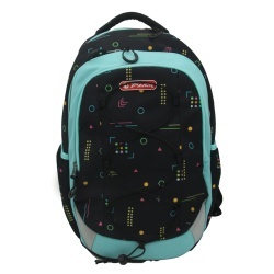 RUCSAC HERLITZ STRINGS PRO: ERGONOMIC, SPATIOS, POLIESTER RECICLAT REZISTENT LA APA, BRETELE AJUSTABILE, BANDA/FERMOARE REFLECTORIZANTE, MOTIV SIGNS