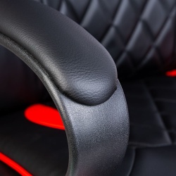 Scaun gamer cu cotieră - negru / roșu - 71 x 53 cm / 53 x 47 cm - Img 4