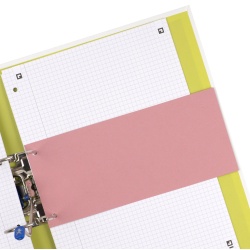 SEPARATOARE CARTON OXFORD 10.5X24CM, 190G/MP, BLUE ANGEL, 2 PERFORATII PE LATIME, SET 100 FILE, CULOARE ROSU