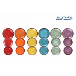 SERVICIU MASA CERAMICA 18PCS, AQUARELLE
