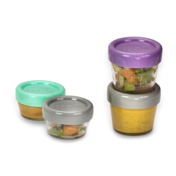 SET 12 RECIPIENT STICLA PENTRU HRANA BEBE, MELII, 6*59 ML + 6*118 ML - Img 5