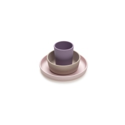 SET 3 RECIPIENTE SILICON HRANA BEBE, MELII, PURPLE&PINK&GREY - Img 3