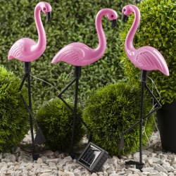 Set 3 x Lampa Solara estetica exterioara de gradina model "Flamingo" - Img 6