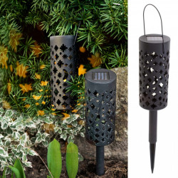 Set 4 lampi solare de gradina cu picior si agatatoare tip "Felinar" cu LED - Img 1