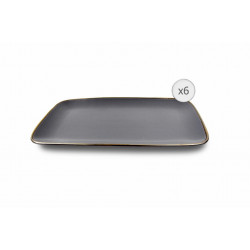 SET 6 PLATOURI CERAMICA 32x20 CM,CALYPSO - Img 1