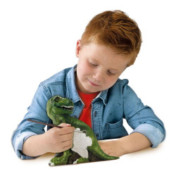 Set creativ mulaj si pictura - T-rex cu schelet fotoluminescent - Img 3
