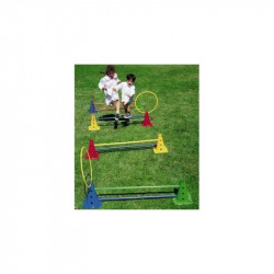 Set motricitate Multisaltarello Mare, 8 conuri, 8 cercuri, 16 bete gimnastica - Img 2