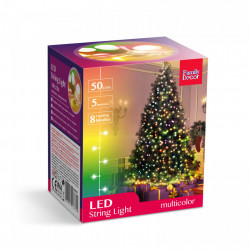 Șir luminos - 50 LEDuri colorate - alimentat de la rețea - 5 m - 8 programe - Img 6